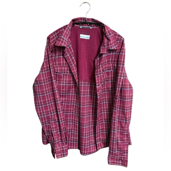 Columbia Sportswear Company Tops - Maroon Columbia Plaid Button-Up Shirt